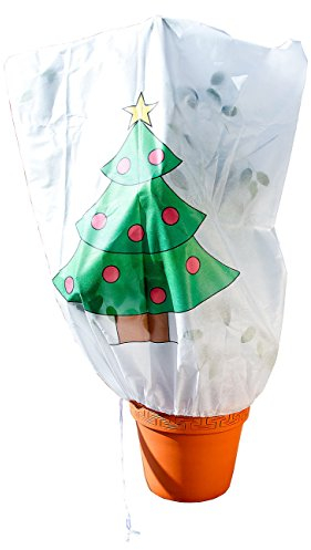infactory Sack für Pflanzenschutz: Winterschutz-Haube Weihnachtsbaum für Pflanzen, 110 x 120 cm (Frost-Schutzsäcke für Pflanzen, Winterschutz-Vliese für Stammrose, Winterhauben)