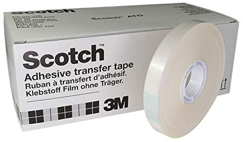 12 x 3M 904 Transferklebeband doppelseitig | Für ATG 700 | Trägerlos | Für Papier und Pappe | 12 Rollen / 12 mm x 44 m