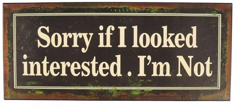 Retro Blechschild 30,5x13cm Metallschild Wandbild Wandtafel Nostalgie Vintage, Variante:Sorry