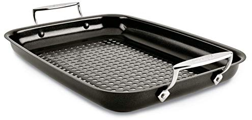 All-Clad Outdoor Antihaft-Bräter-Set, 38,1 x 27,9 cm, ofenfest, 500 F Bräter, Töpfe und Pfannen, Kochgeschirr, schwarz