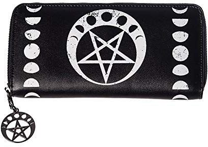 Banned Tanith Pentagram Mondphasen Wicca Okkulten Hexeri Geldbeutel Brieftasche