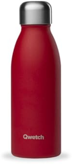 QWETCH – Bouteille One Inox Ultra Légère - Rouge 500ml – Gourde Simple Paroi – Etanche, Sans BPA & Réutilisable – Gourde inox du quotidien, non isotherme
