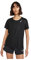 Nike Damen Df Race T-Shirt, Black/Reflective Silv, L