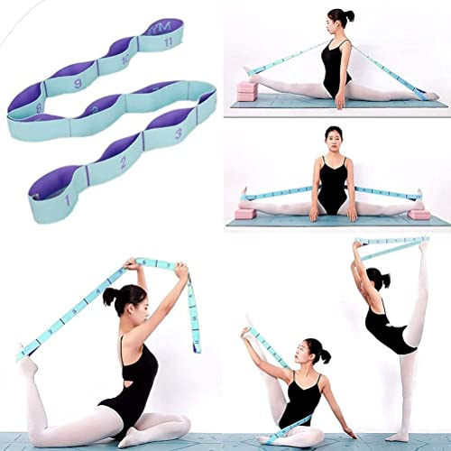 Stretch Straps, Elastic Stretching Strap with Adjustable 11 Loops, Fitness Leg Stretch Band Equipment Flexibilität Trainer Resistance Stretch Assist Belt, for Physiotherapy, Pilates, Yoga, Ballett
