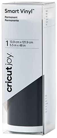 Cricut Joy Smart Vinyl Permanent | Schwarz (matt) | 1,2 m | selbstklebende Vinylrolle | für die Verwendung mit Cricut Joy, 2009831