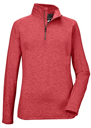 Killtec (KILAH) Damen Funktionsshirt mit Stehkragen und Reißverschluss KSW 3 WMN LS SHRT, neon-Coral, 46, 38601-000