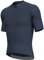Lo.gas Radtrikot Herren Kurzarm, Rennrad Trikot Durchgehender Reißverschluss mit 3 Taschen, Grau Blau, L