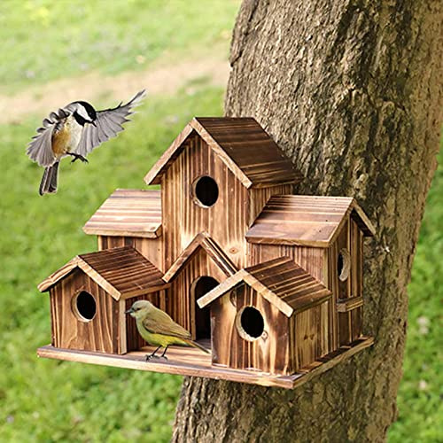 Vogelhaus für Draußen - Holz-Vogelhäuser zum Aufhängen im Freien, Nistkasten für Wildvögel