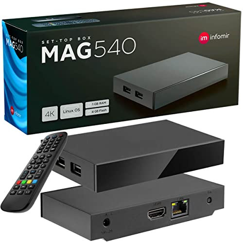 Zedo MAG 540 Original Linux 4K IPTV Set Top Box nternet TV IP Receiver HEVC 4K HDR MAG524 524 UHD UK Plug