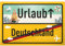 DankeDir! Urlaub Deutschland Ortsschild - Schild 30 x 20 cm - Geschenk Idee Gutschein Reise Urlaub Reisegutschein Männer & Frauen Geldgeschenk Abschiedskarte Geschenkidee Deko Karte