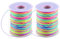 Elastische Faden Perlenschnur Gummiband, Schmuckherstellung Schnur Gummikordel, Regenbogen Farbe Stretch Schnur Bastelschnur Perlen Kordel für DIY Schmuck (2p-1mm/100M)