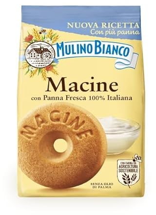 Mulino Bianco Macine Biscotti con Panna Fresca Italiana Maxi Busta 800g - Nuova Ricetta con Più Panna