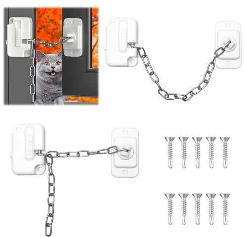 2PCS Window Locks Child Safety Adjustable Sliding Window Restrictors for UPVC, Self Adhesive Window Locks No Drilling for Child Pets Safety(Screws Included)