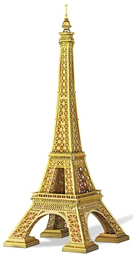 Piececool 3D Puzzle Metal Eiffel Tower, Scenic Buildings Craft Model Kits for Adults to Build, 3D Puzzles Adult Teens for 304 Stainless Steel, Home Decoration, Collection, 96 Pieces