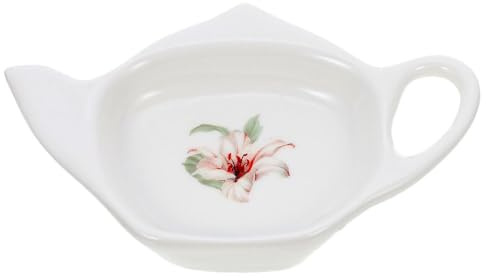 ABOOFAN Tea Bag Holder for Used Tea Bag, Teapot Shaped Tea Bag Coasters Ceramic Tea Bag Saucers Spoon Rests Seasoning Dish Snack Bowl Tea Bag Storage Rack for Kitchen Counter