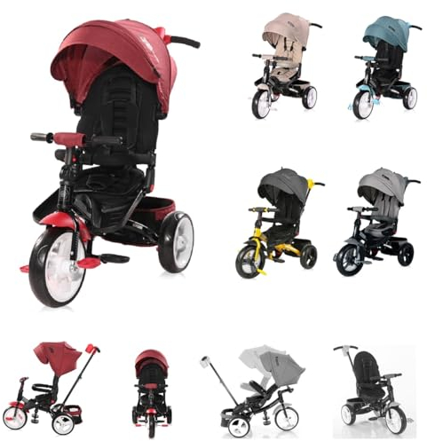 Lorelli Tricycle Jaguar 4 in 1 Schiebestange Sitz drehbar, verstellbar, Faltdach