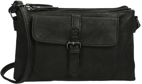 Christian Wippermann kleine Damen Tasche Schultertasche Umhängetasche Crossover Bag Leder Optik Handtasche