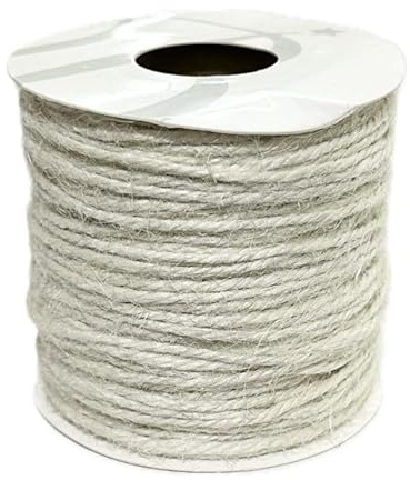 NASTRO IN JUTA varie misure e colori nastrini in iuta per abbellimento pacchi bomboniere (Cordoncino 2mm x 50mt panna)