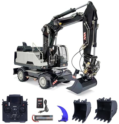 EC380 1/14 Rc Hydraulikbagger Metall 3 Arme Radbagger Kippbarer Eimer