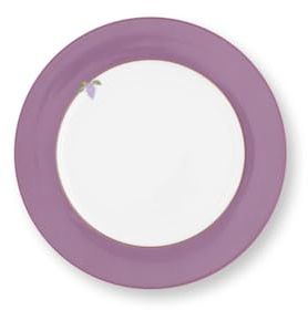 PIP STUDIO Lily&Lotus Assiette plate Blanc/violet 26,5 cm
