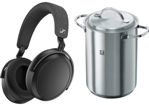 Sennheiser Momentum 4 Wireless Kopfhörer mit Bluetooth - mit adaptiver Geräuschunterdrückung & ZWILLING Twin Specials Spargel-/Nudeltopf, 16cm, 4,5 L, Für alle Herdarten geeignet, Edelstahl, Silber
