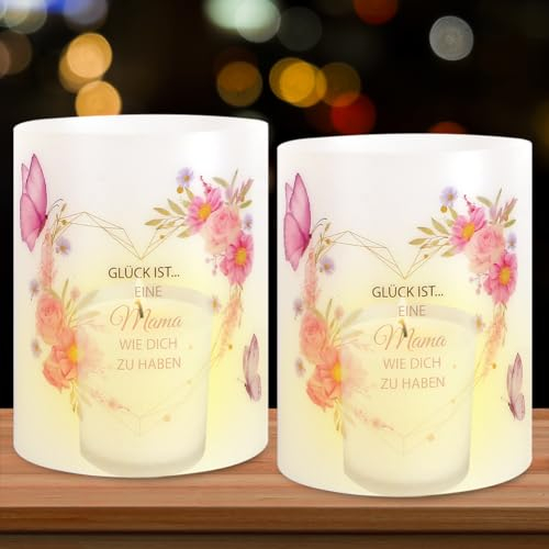 Windlicht Tischdeko - 12 Stück Muttertag Deko,Rosa Windlicht Tischdeko für Teelichter,Geschenke für Mama,Muttertag,Tisch Deko für Taufe,Geburtstag,Kommunion,Konfirmation,Hochzeit,Gartenparty-B