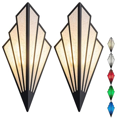Peskoe Wandbeleuchtung,Fernbedienung Wandlampe mit Schalter, Akku Wandleuchte Ohne Stromanschluss und Ohne Bohren, Wandleuchte goldene - Coole Sachen für Jungs (Color : Black)