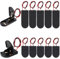 MKBKLLJY 12PCS Button Battery Holder Coin Cell Holder 1 X 3V / 2 X 3V CR2032 Battery Storage Boxes Cover with Wires 14.8cm/5.8inch Slide Button On ON-Off Switch Socket Container (Black)
