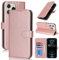 Zouzt for iPhone 13 Pro Max Wallet Case with Card Holder iPhone 12 Pro Max Case Wallet for Women Men, Magnetic Snap Premium PU Leather Flip Folio Durable Kickstand Shockproof Phone Case, Rose Gold