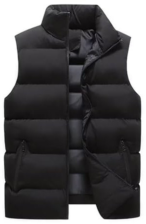 Men's Quilted Puffer Vest Padded Gilet Bodywarmer Sale Clearance Down Jacket Lightweight Waistcoat Sleeveless Puffer Coats with Zip Pockets for Winter Outdoor Work Sports Running UK Plus Size M-5XL
