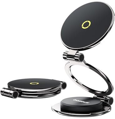 Baseus MagPro II Magsafe Autohalterung [2024 Upgrade Stärker] Universal Auto Handyhalterung für Armaturenbrett, 20 x N56 Magnete & 360° Drehung, für iPhone 12-16 Serie, alle Handys mit Metallring
