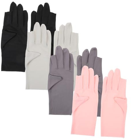 HAPINARY 4pares Guantes Uv Manicura Protección Solar Guantes Anti-uv Accesorios Uñas