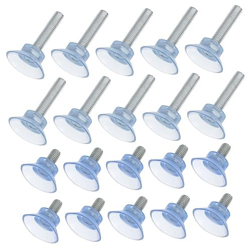 Hoement 32 Pièces Coussinet de Pied à Ventouse à vis Repose Pied pour canapé Les Meubles Absorbent Les niveleurs Ventouse Pieds de Meuble niveleurs de Pieds de Meubles Fer galvanisé Blue