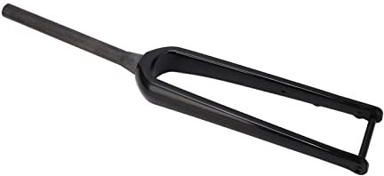 Senrusa Bici da strada in fibra di carbonio Forcella anteriore per bici Forcella anteriore per ciclismo all'aperto sicuro (Glossy Black)