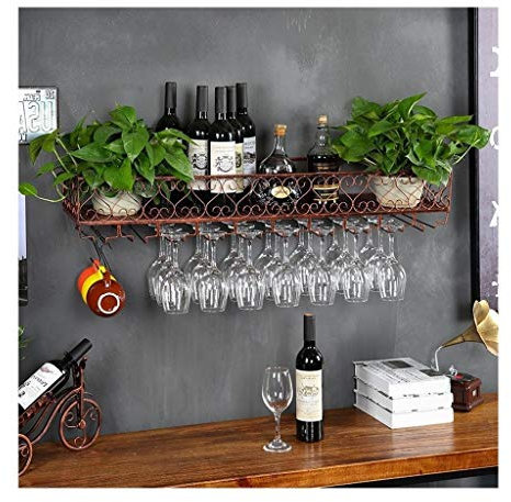 Cornice in ferro fissata al muro di vetro creativa del calice per la decorazione del ristorante