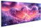 islandburner Prime Bild auf Leinwand Leuchtende Herzen im magischen Licht für Wohnzimmer Romantiker Wellness-Spa Bilder Wandbilder Poster