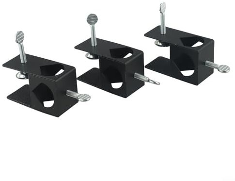 Abrazadera de marco decorativa robusta con agarre fuerte compatible con micrófonos, lámparas y otros accesorios (1 unidad)