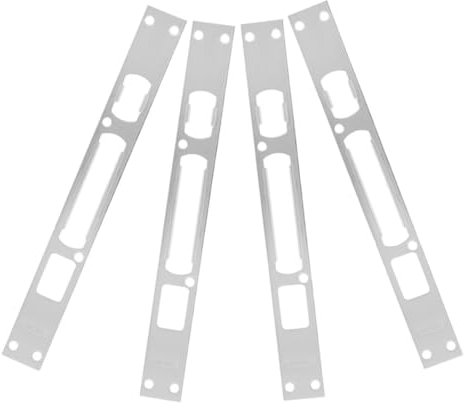 Homoyoyo 4 Pièces Corps de serrure de porte antivol appartement serrure antirouille renforcer sûr platine inox porte blindée remplissage de trou renfort de porte Acier inoxydable Silver