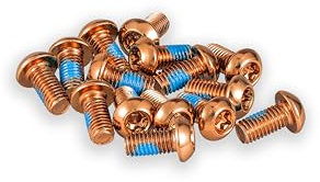 Funn Vis de Disque – 15 pièces Torx T25 M5 x 10mm en Acier pour Disques 6 Trous, Vis de Disque en Acier pour VTT et Vélo de Route (Orange)