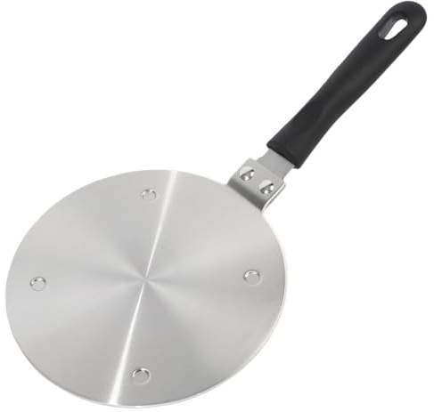 20cm Induktion Adapterplatte, Induktionsdiffusor mit abnehmbarem, GriffWärme Induktions Diffusorplatte, für Kaffeemaschinen und Kochutensilien auf Induktionskochfelder aus Edelstahl