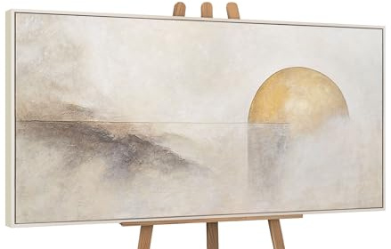 YS-Art Acrylbild auf Leinwand Minimalismus Abstrakt farbenfrohe handgemalt
