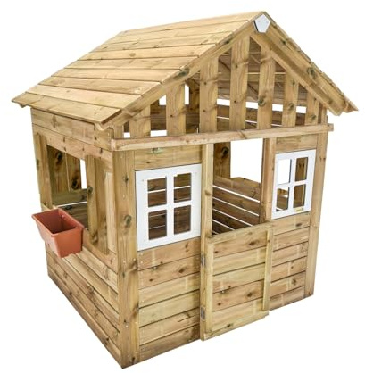 | MASGAMES | Casetta in Legno per Bambini Lollipop XL | Altezza 164 cm | Legno trattato | (Naturale)