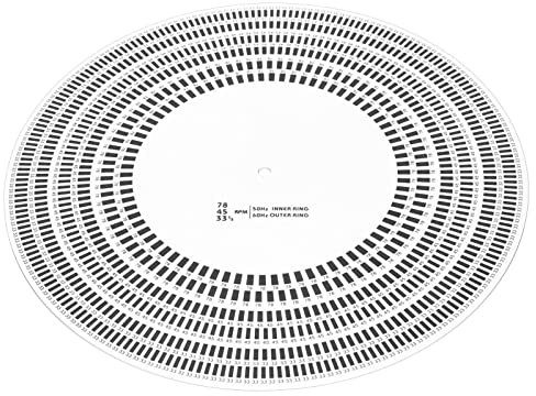 Generic Stroboskop-Scheibe, Doppelseitiger Drehzahlmesser, Praktisches Werkzeug Zur Geschwindigkeitsanpassung für Liebhaber von -Schallplatten