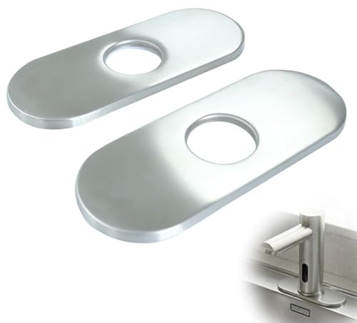 2PCS 35mm Lochkappen Abdeckplatte aus Edelstahl 304, Lochabdeckung Deckplatte für Badarmatur, Wasserhahn Abdeckplatte als Rosette für Küche und Bad, gebürstet, anti flecken, rostfrei