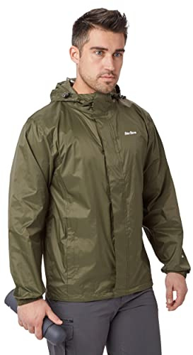 Peter Storm Men’s Packable Jacket with Cordlock System to Hood & Hem, Waterproof, Breathable & Lightweight Raincoat, Ideal for Festivals, Walking & Hiking, Includes Stuff Sack, 3000mm HH