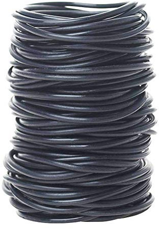 INTVN 12 Bracelets Noirs Gummy - en Silicone Souple - Bracelet en Caoutchouc - Bracelet Rigid