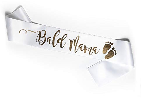 Schärpe für Baby Shower in Deutsch - Weiß Bald Mama (Weiß Bald Mama)