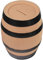 HMF 48912 Spardose Fass mit Schlüssel | Durchmesser 10 cm, Höhe 13 cm | Holzoptik