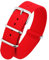 Excellanc-Uhrenarmband Ersatz Textil Dornschließe Breite 14-22 mm (Stegbreite: 20 mm, rot)