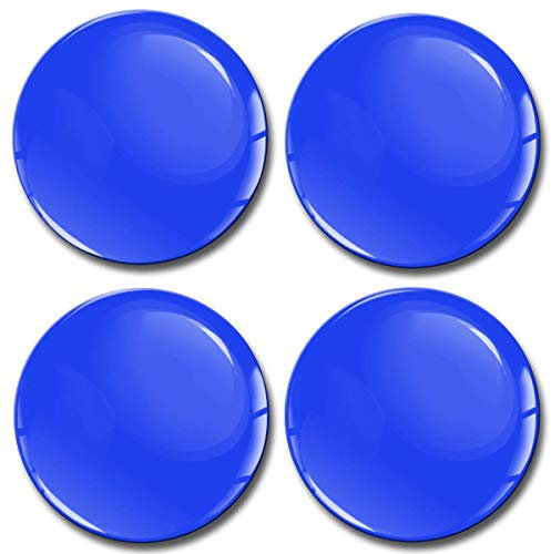 Biomar Labs® 4 x 60mm Blau Aufkleber 3D Silikon Für Radkappen Nabenkappen Radnabendeckel Rad-Aufkleber Nabendeckel A 860